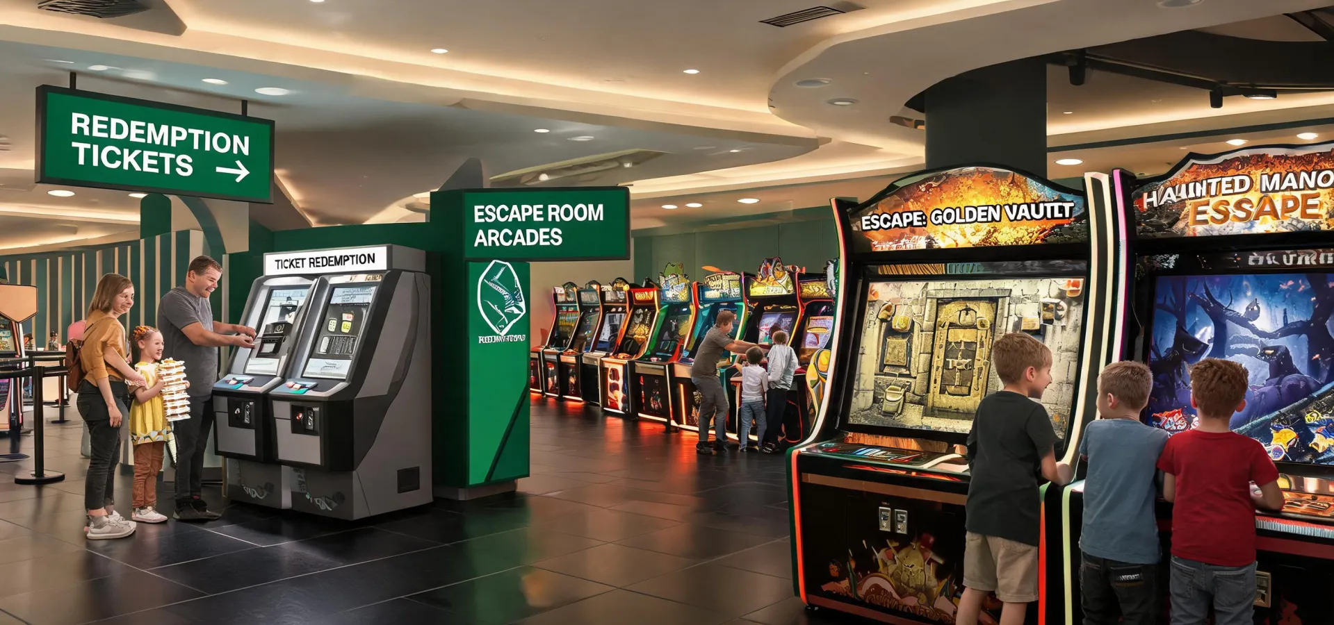 Arcade redemption floor