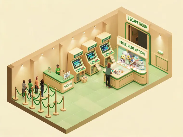 Arcade floor axonometric
